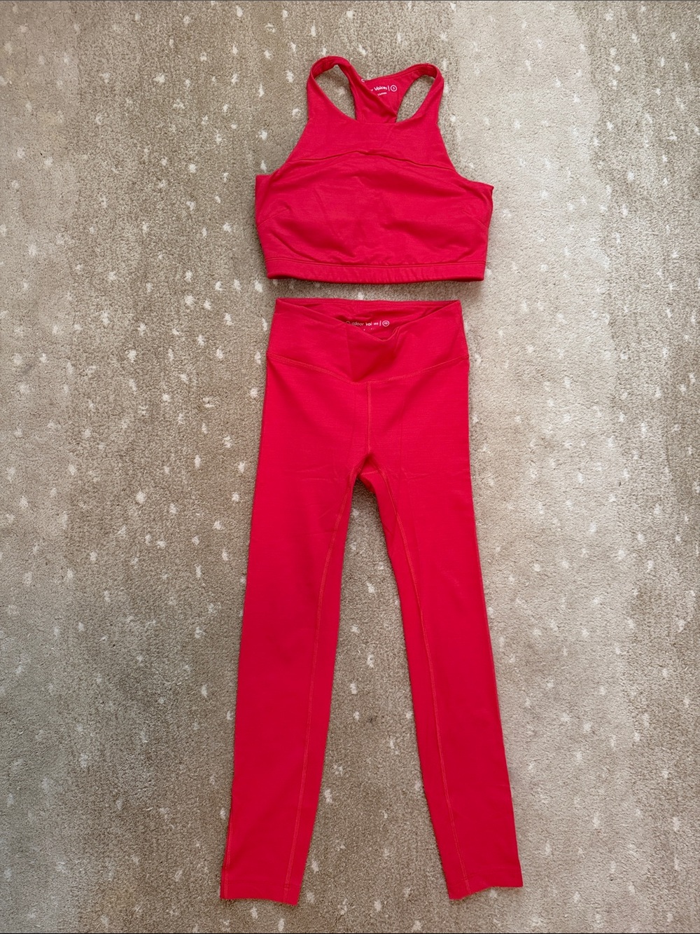 Outdoor Voices Red Workout Set
